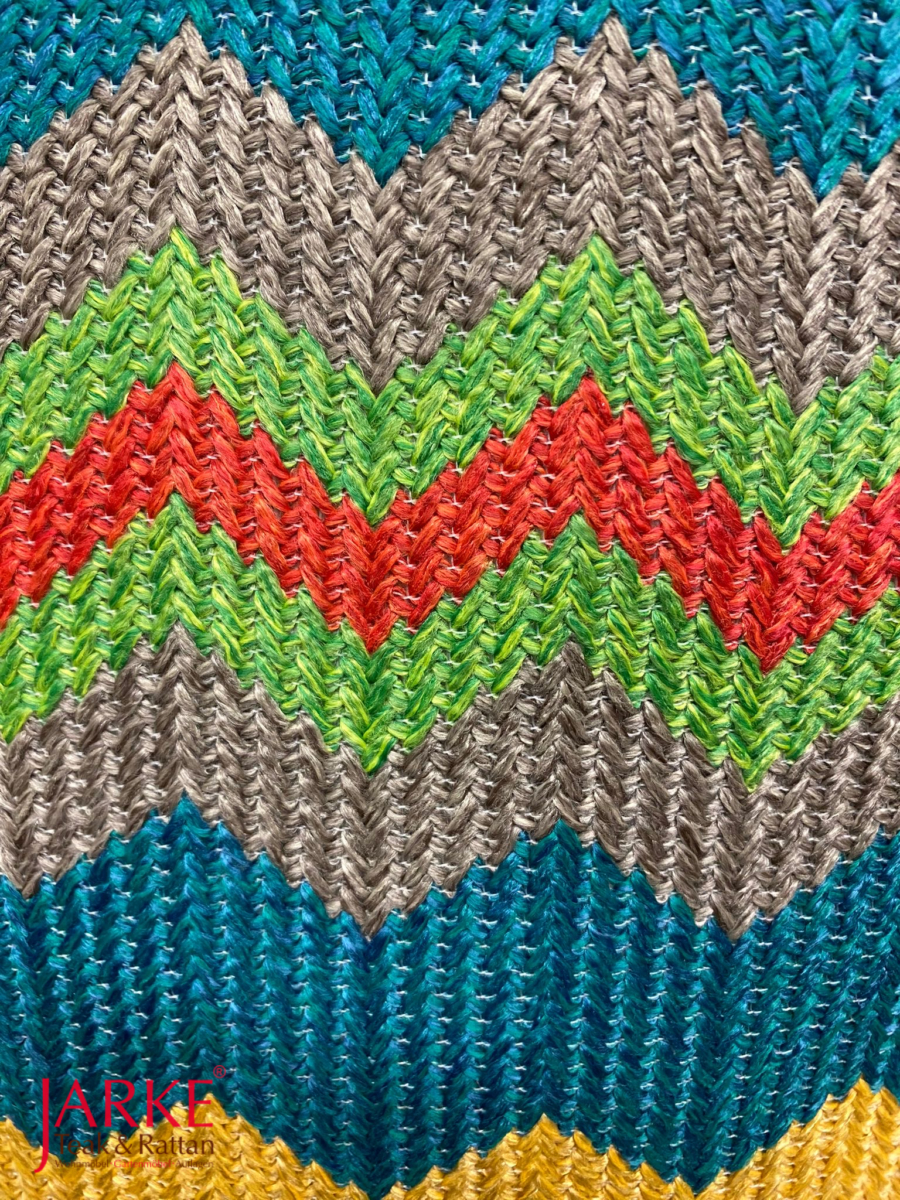 Outdoor Kissen mit ZickZackmuster