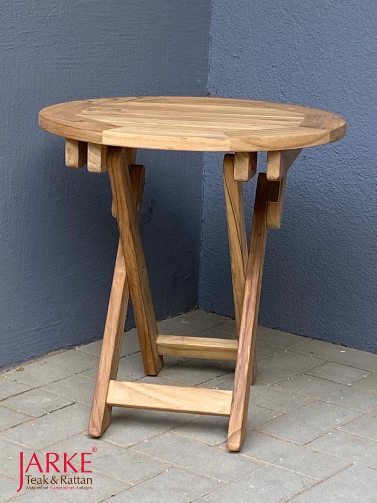 Teak Beistelltisch Premium rund 50 cm
