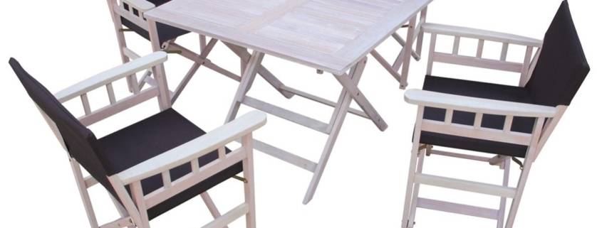 Klapptisch White Wash 90 x 90 cm