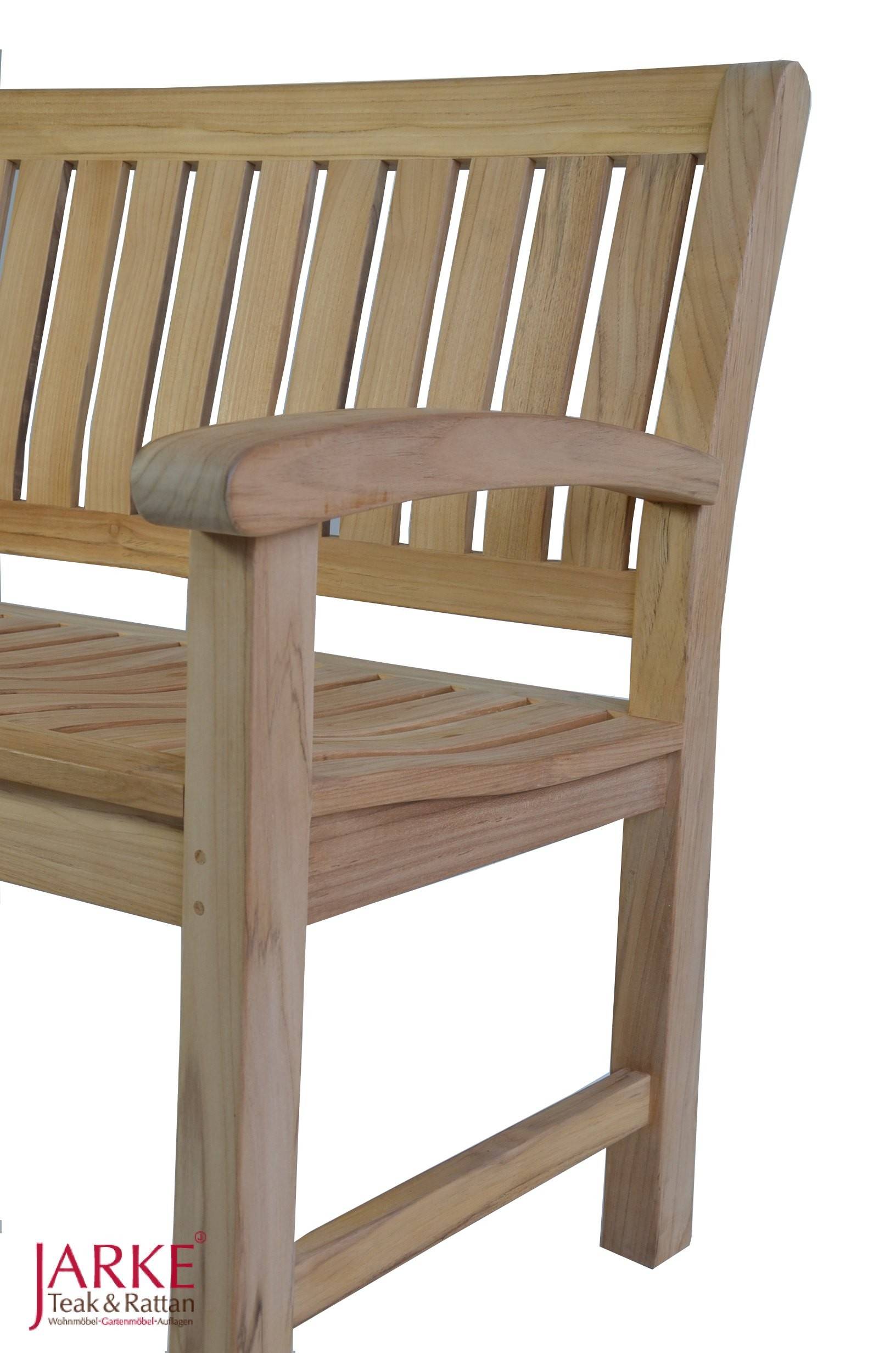 Teak Bank ergonomische Sitz und Rückenfläche