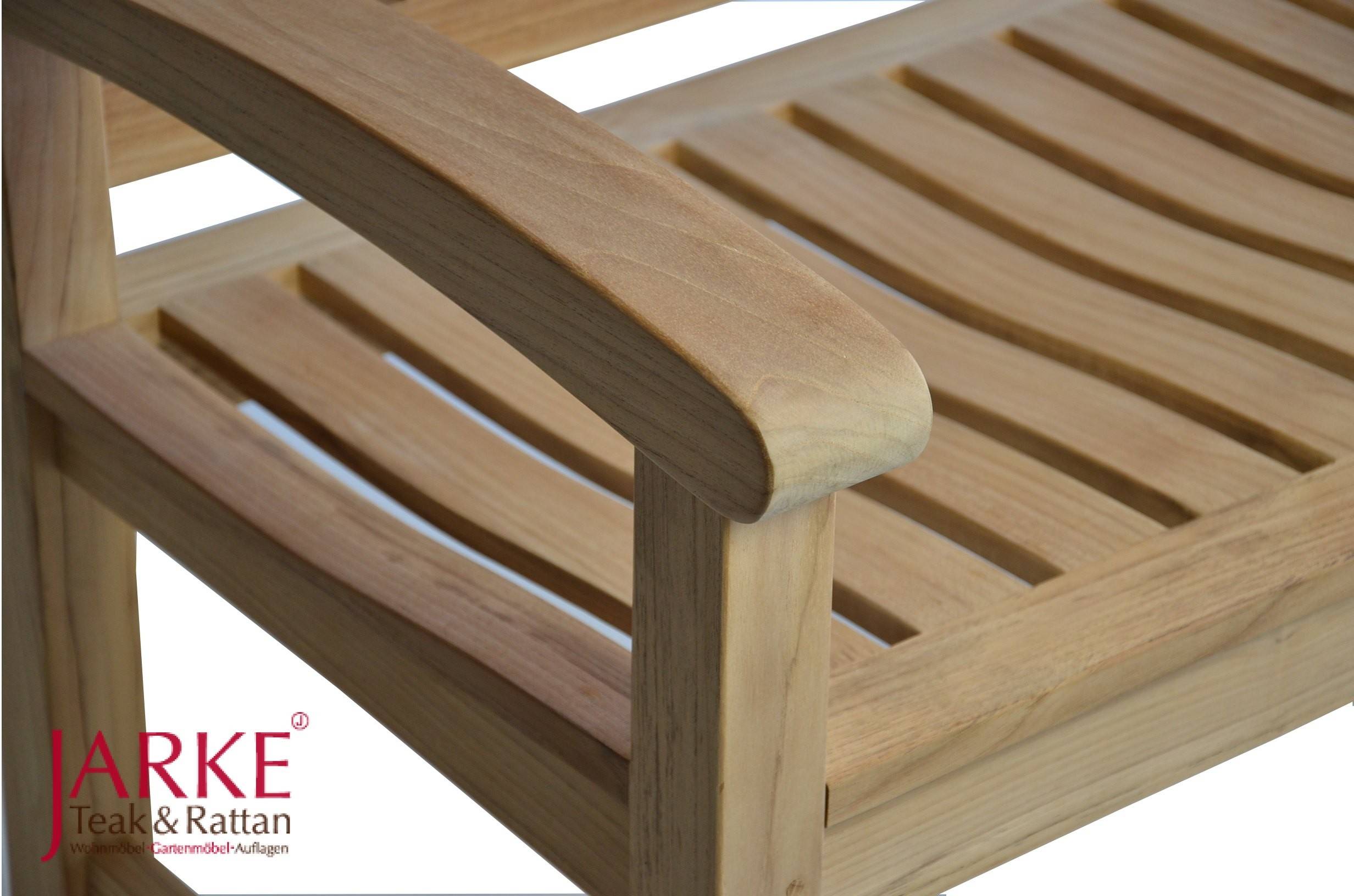 Teak Bank ergonomische Sitz und Rückenfläche