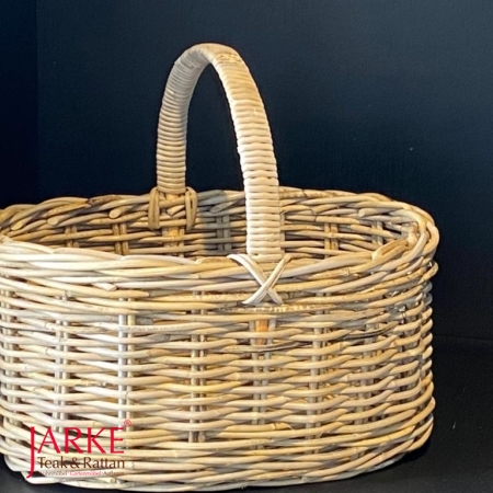Rattan Einkaufskorb oval - schön für das Fahrrad