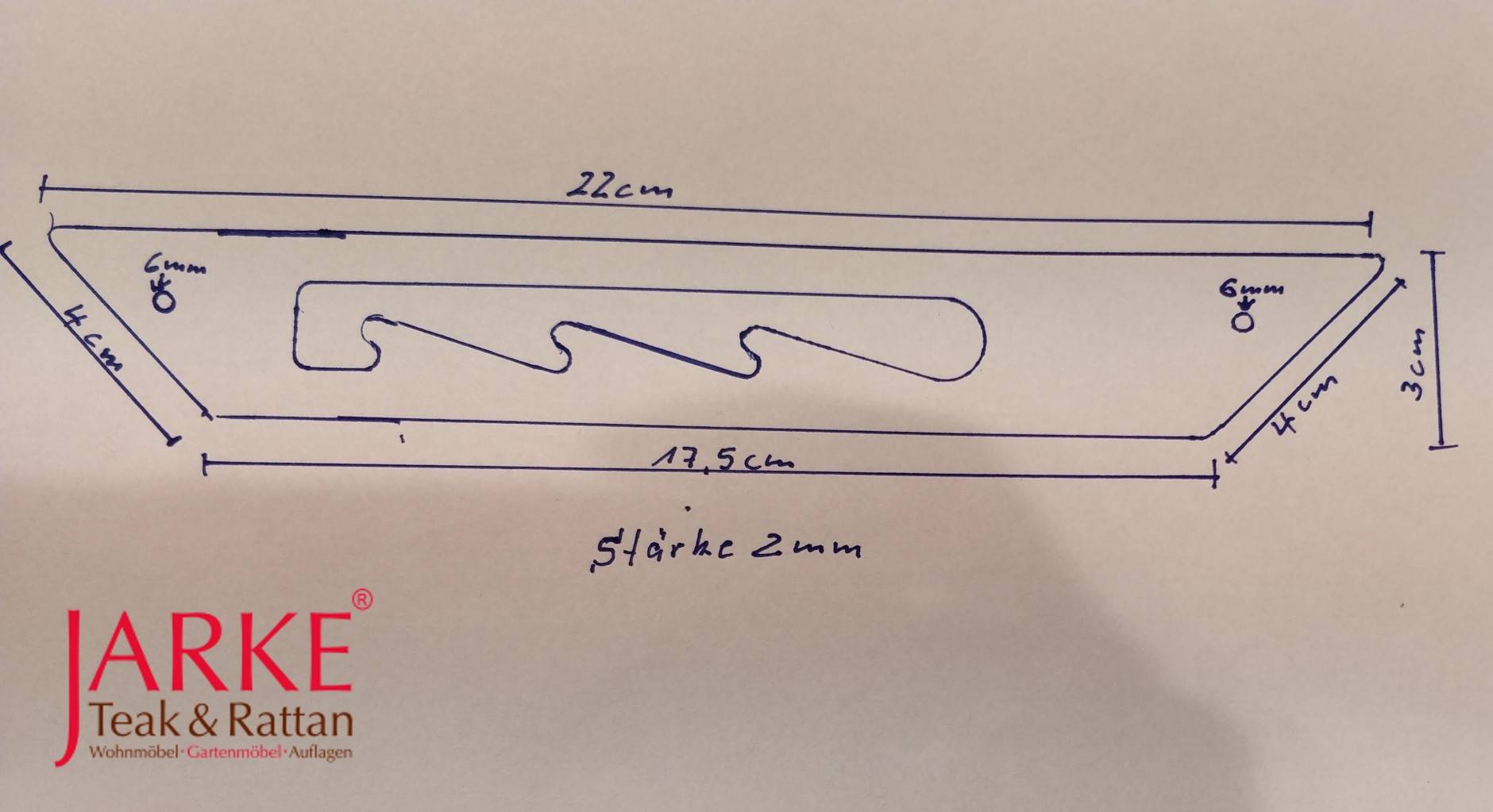 Set: Halterung & Rasterschiene für Deckchairs, Edelstahl – Bild 2