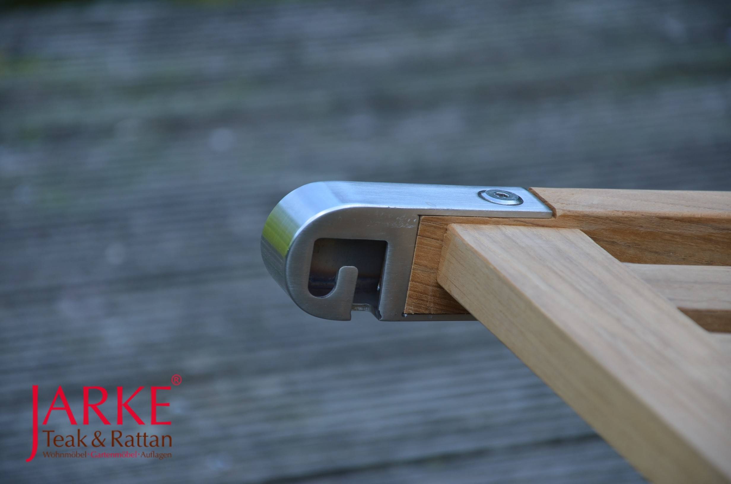 Deckchair Fußteilhalterung Edelstahl