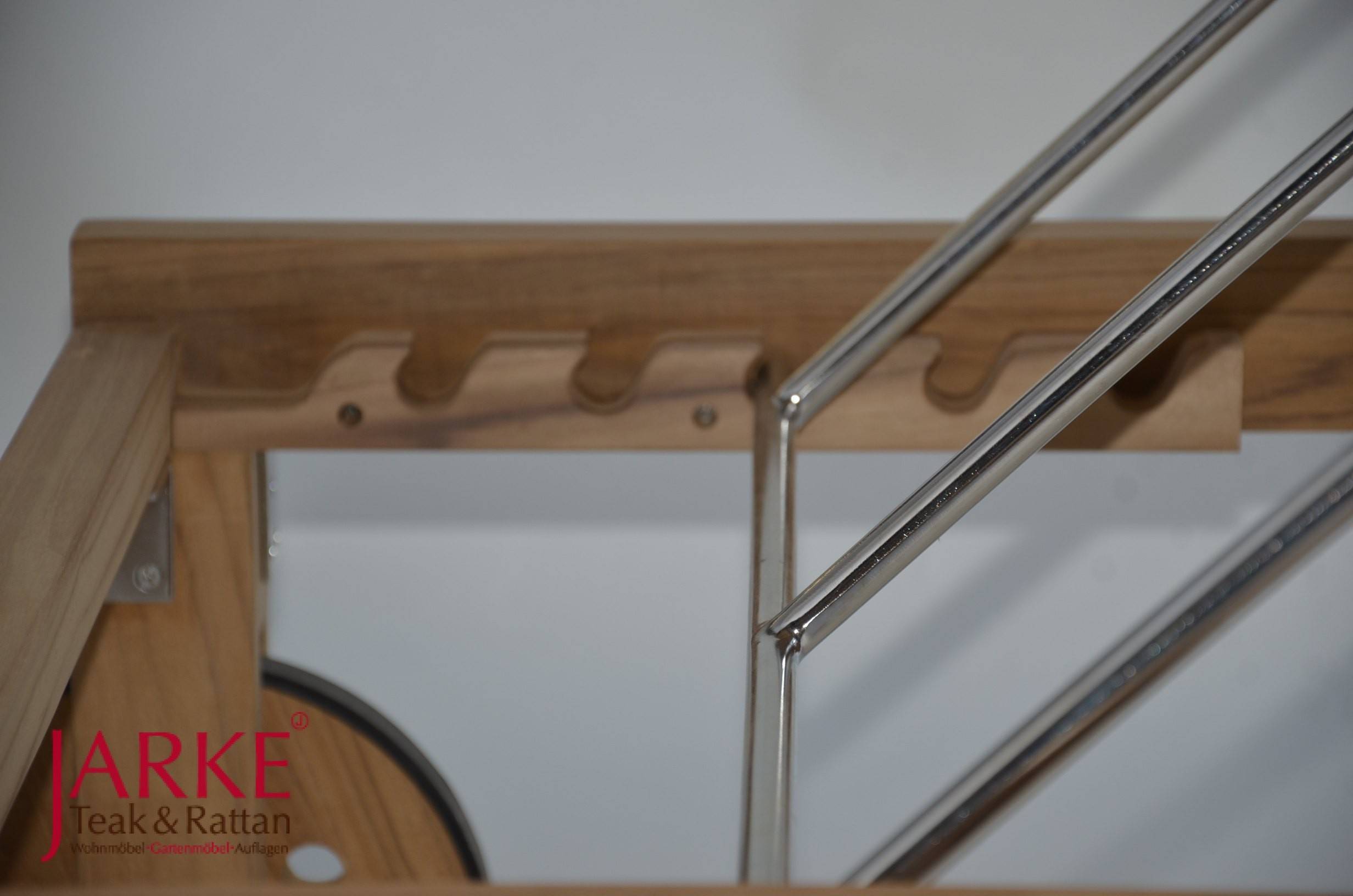 Teak Liege mit Edelstahl