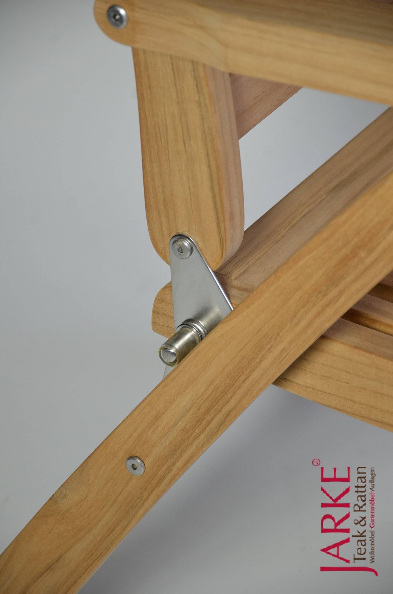 Teak Hochlehner mit Edelstahlschraube
