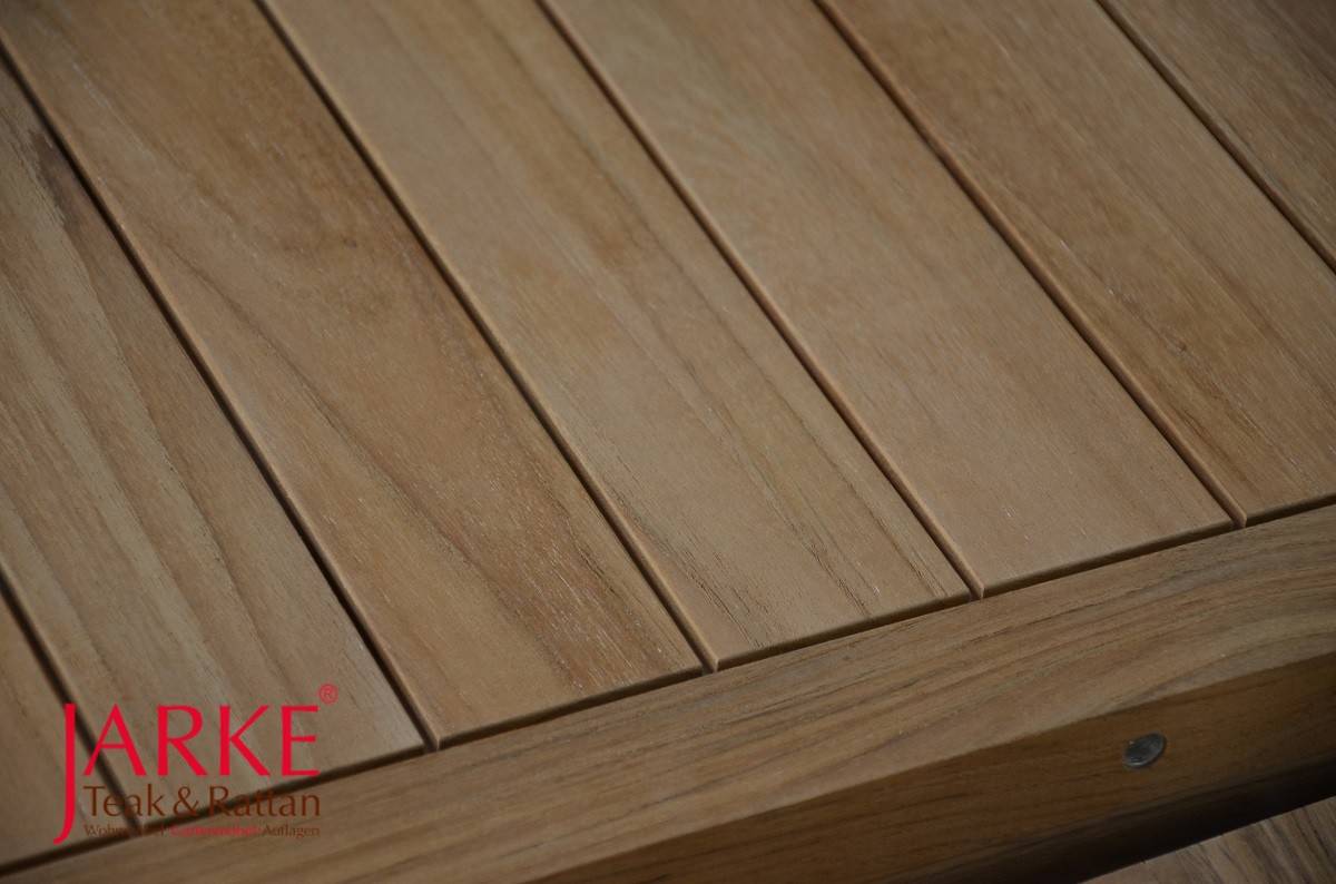 Teak Ausziehtisch eckig