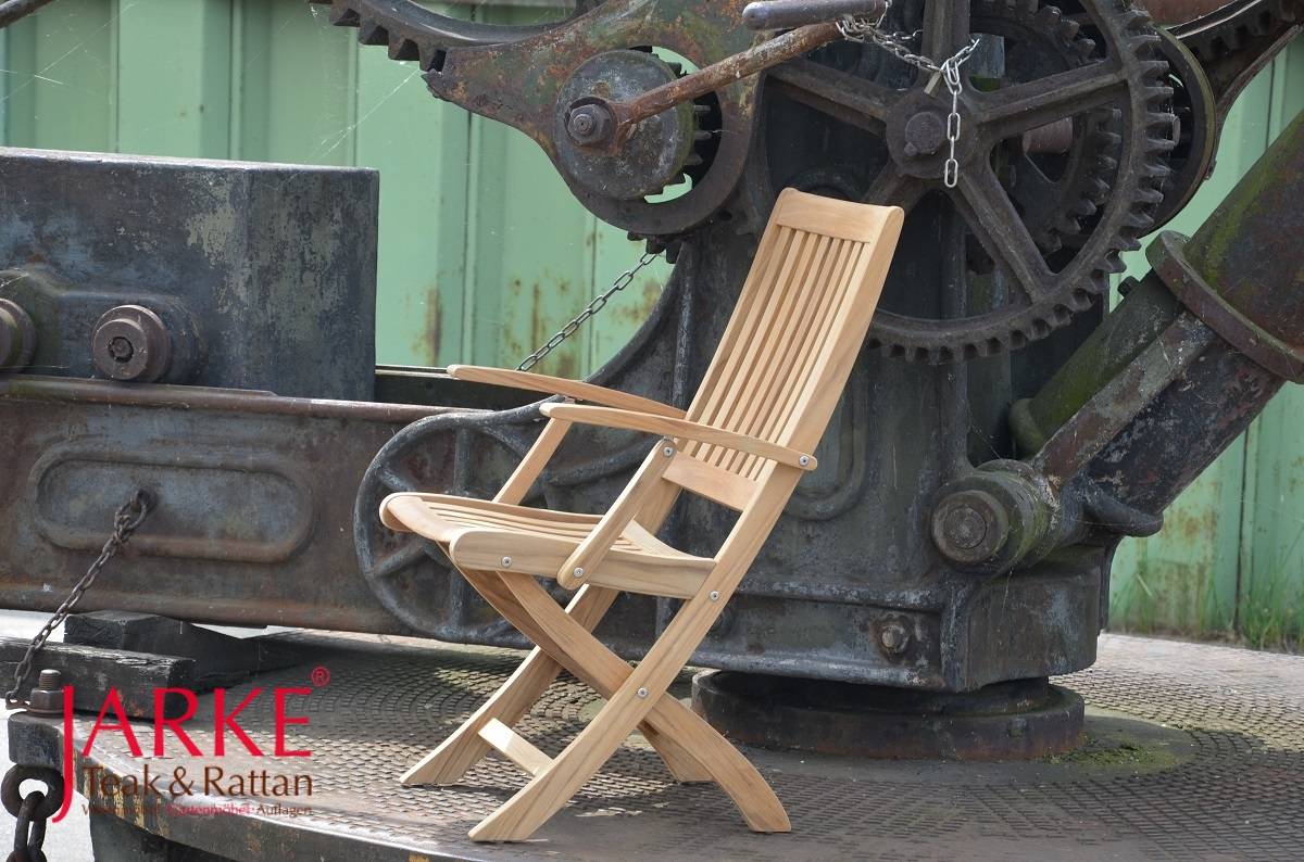Teak Klappstuhl Phil mit Armlehnen