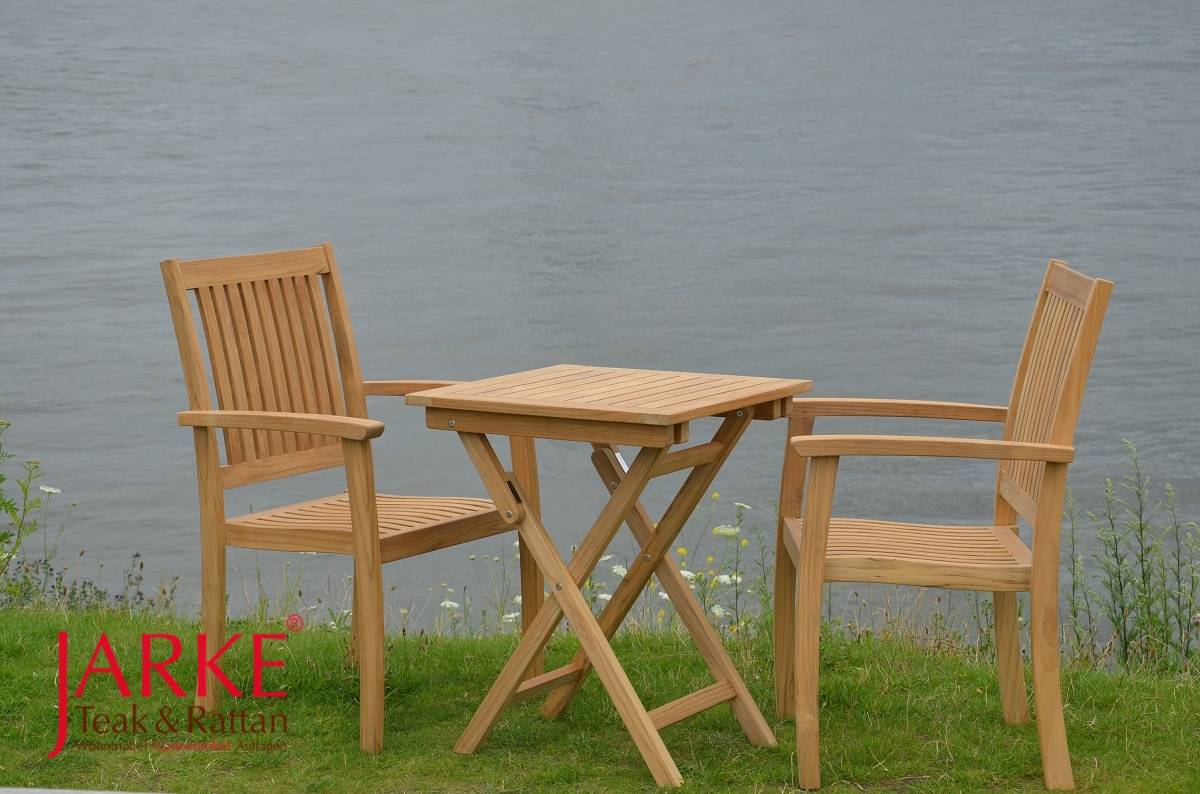 Teak Stapelstuhl