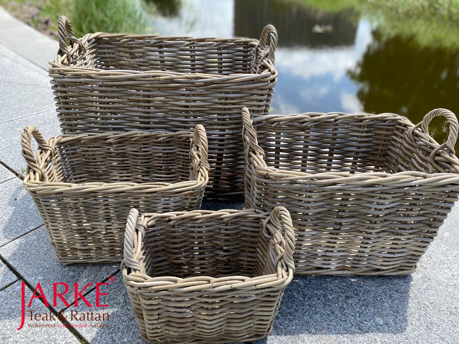 Rechteckiger Rattan Korb in 5 Größen