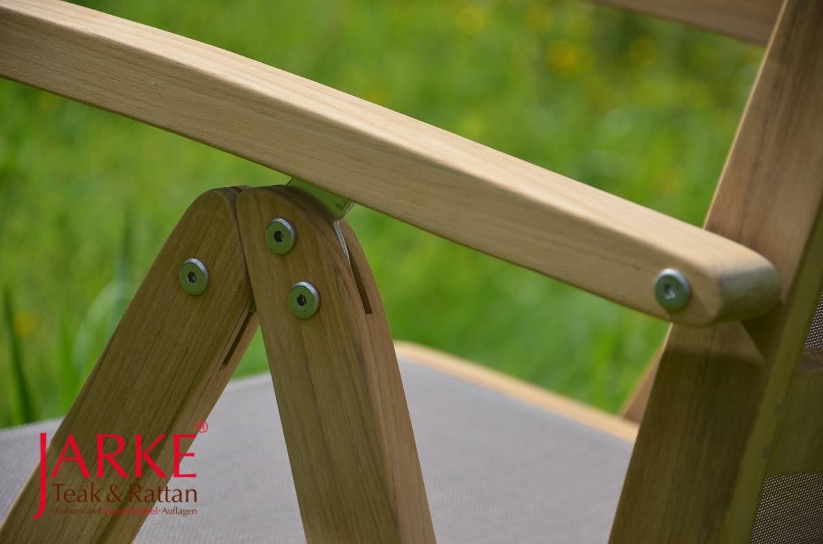 Teak Hochlehner Jil Edelstahlscharniere