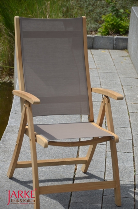 Teak Hochlehner in der Farbe Taupe