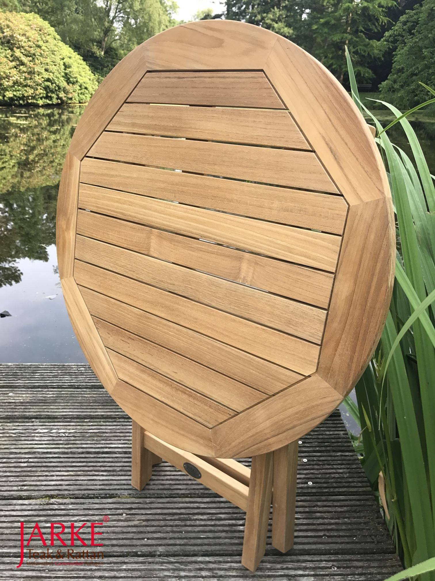 Teak Klapptisch rund 90 cm
