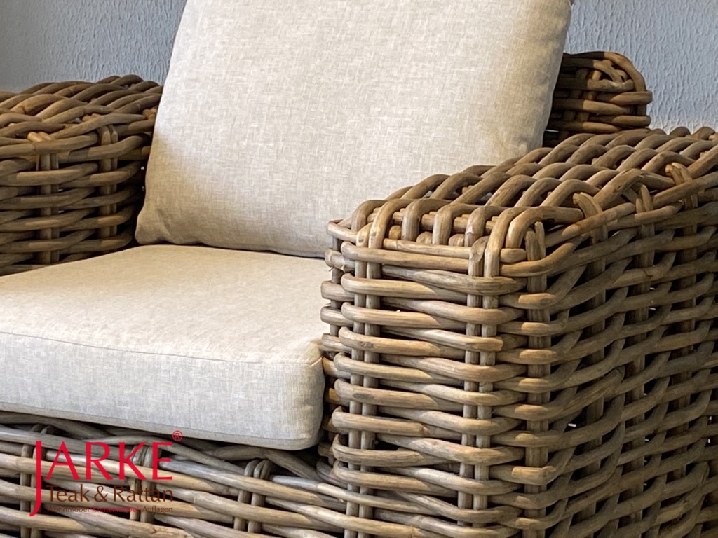 Extra breiter Sessel aus Rattan-Kubu