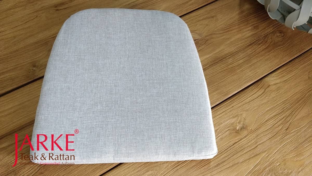 Sitzkissen Hellgrau für Rattan Stuhl