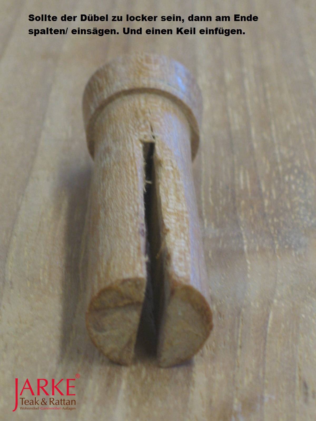 Teak Dübel für Klappstühle