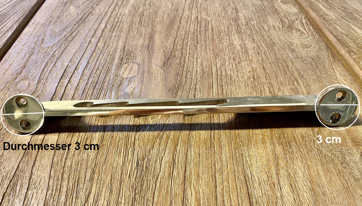 Deckchair Rasterschiene XL, aus Messing