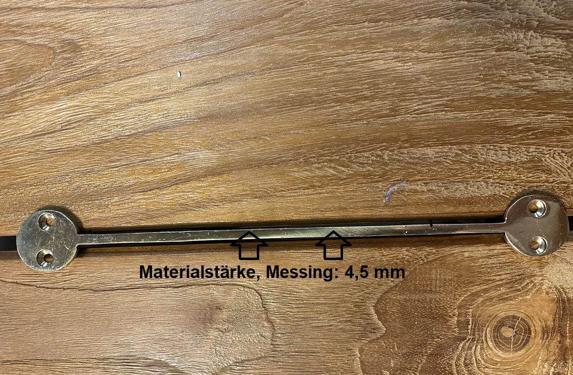 Deckchair Rasterschiene XL, aus Messing