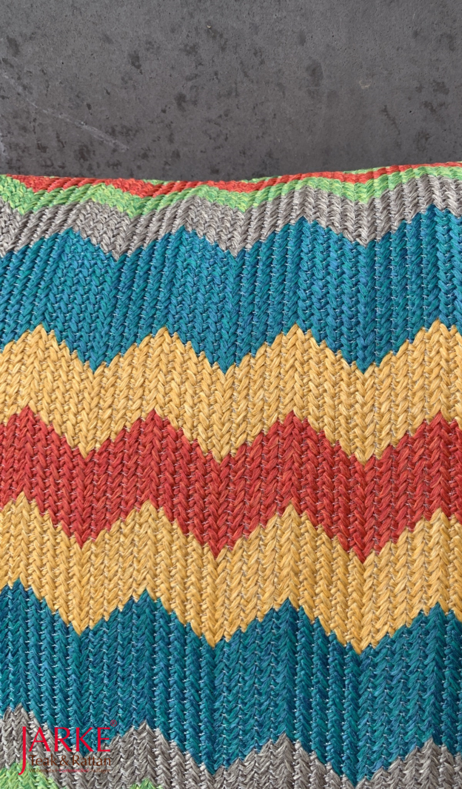 Outdoorkissen aus Olefin, ZickZack-Muster