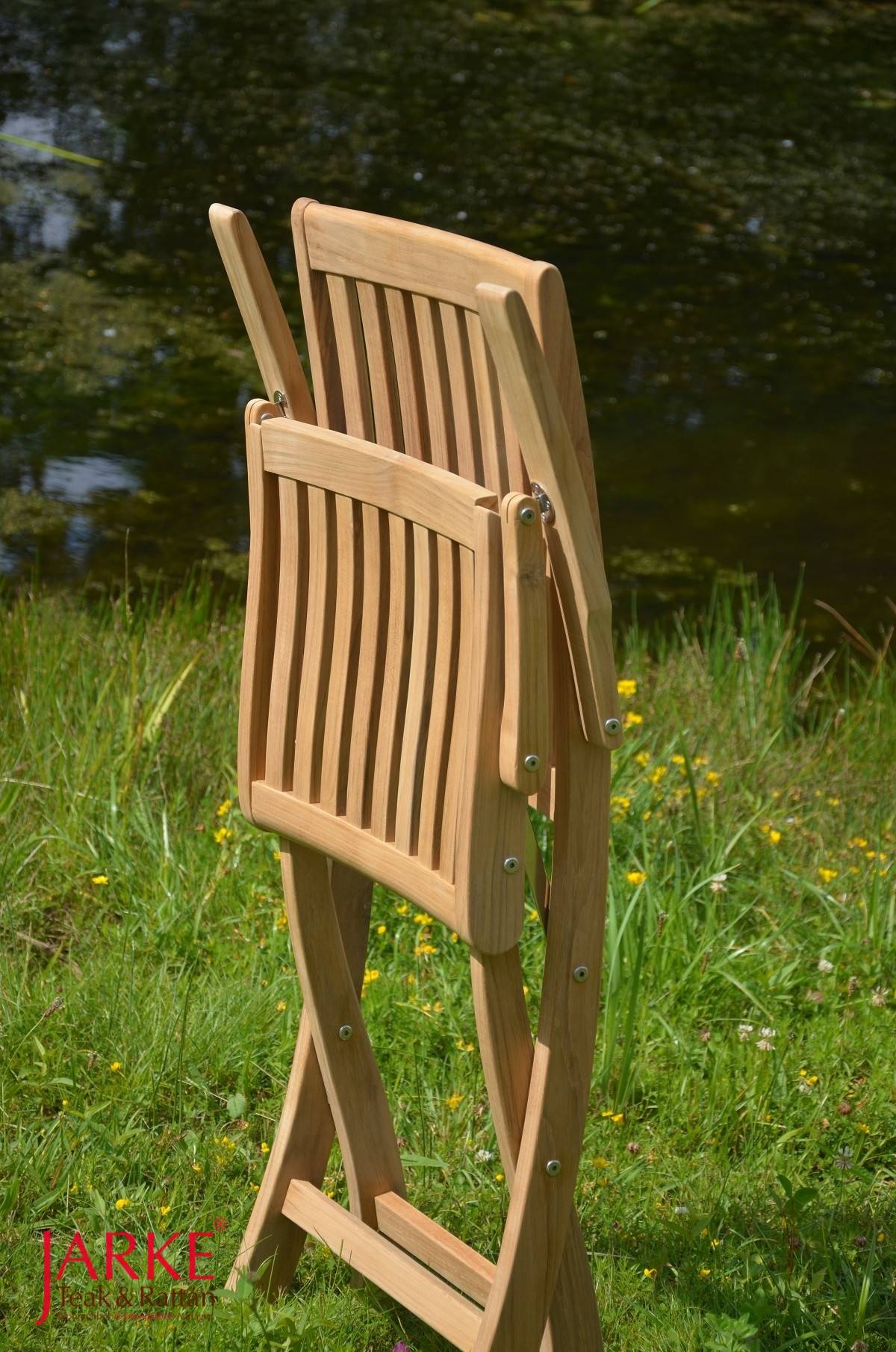 Teak Klappstuhl mit Armlehnen