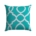Outdoor Kissen aus Olefin, geometrisches Muster türkis, weiß
