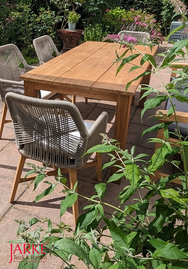 Paxton Stuhl mit Teakbeinen und Rope Bespannung