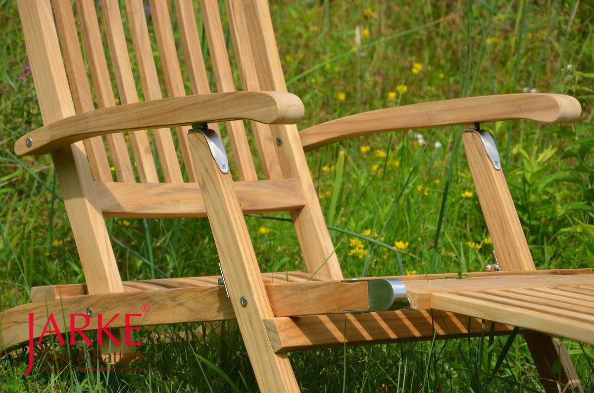 Teak Deckchair "Elbe" mit abnehmbaren Fußteil