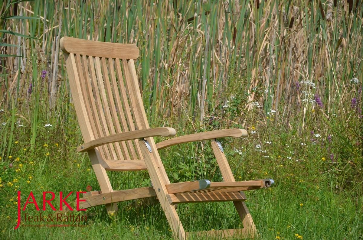 Teak Deckchair "Elbe" mit abnehmbaren Fußteil
