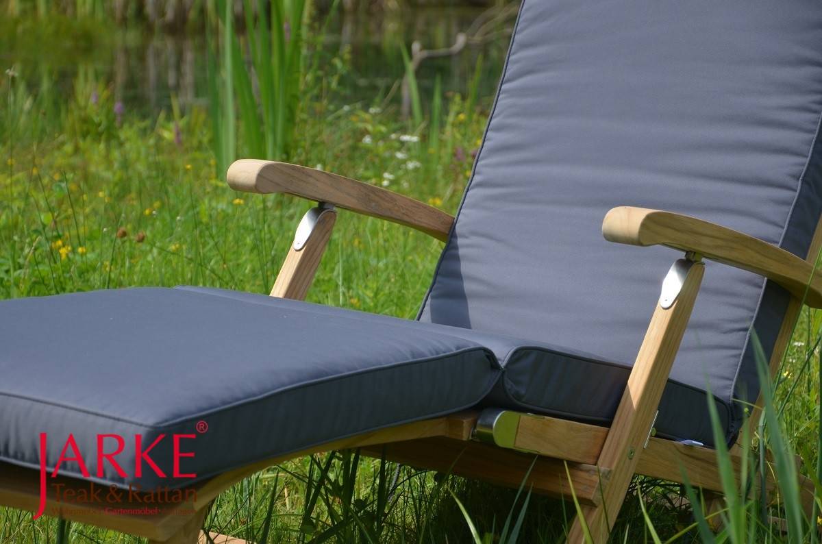 Teak Deckchair "Elbe" mit Auflage