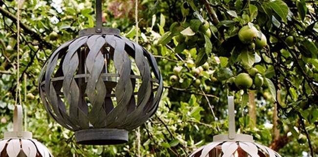 Windlicht "Madras" in Weiß/ Rosé, 2 Größen