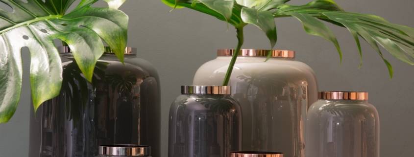 Tolle Vase mit Goldrand in 3 Größen